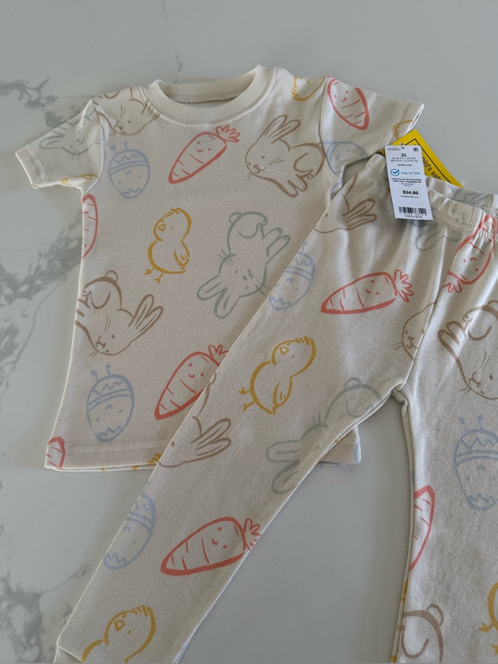 Carter’s Kids Cotton Bunny Pajama Set Bunnies & Chicks 2T